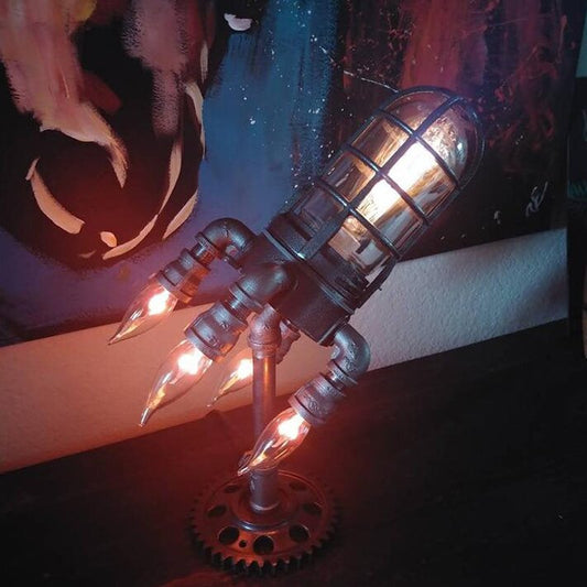 Steam Punk Rocket Lamp